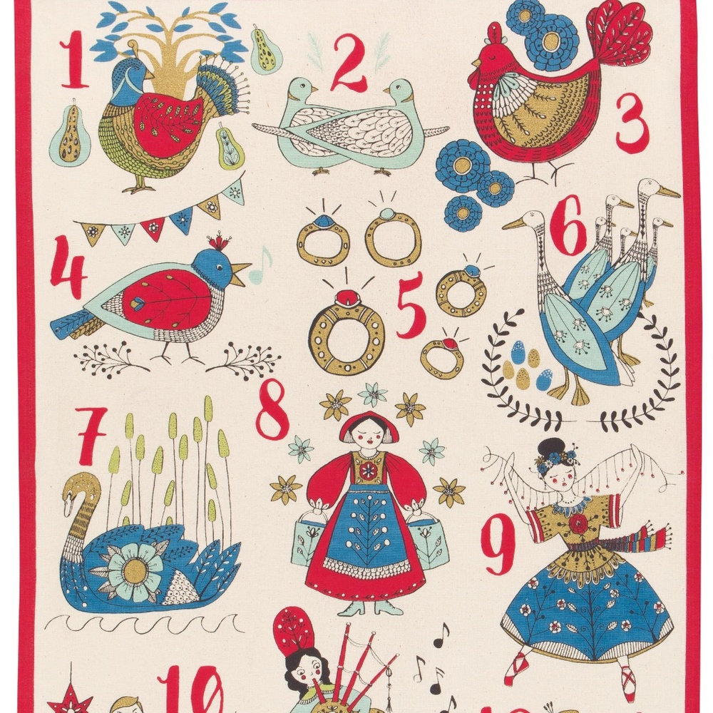 Now Designs 12 Days of Christmas Dish Towels Set/2